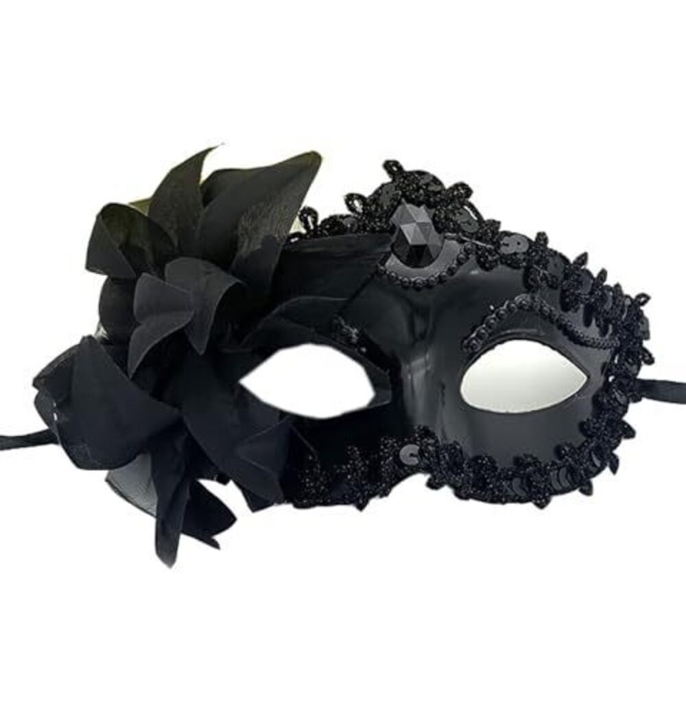 4359 Black Masquerade Mask Mardi Gras Venetian Masks Halloween Costume